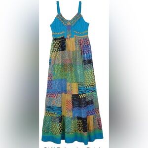 NWT Nu-Look Vibrant Multicolor Sleeveless Maxi Dress